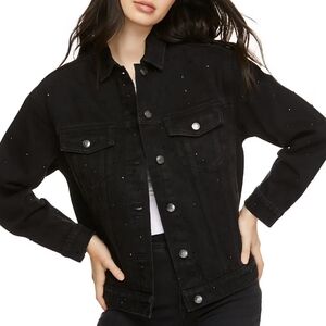 NOBO Black Embellished Jean Jacket